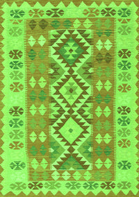 Southwestern Green Country Rug, tr1175grn