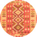 Square Southwestern Orange Country Rug, tr1175org