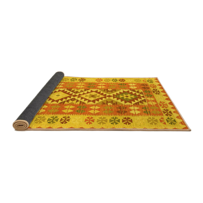 Sideview of Southwestern Yellow Country Rug, tr1175yw