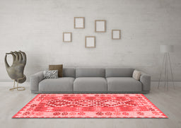Country Red Washable Rugs