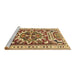 Sideview of Machine Washable Persian Brown Traditional Rug, wshtr1176brn