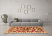 Machine Washable Persian Orange Traditional Area Rugs in a Living Room, wshtr1176org