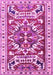 Machine Washable Persian Pink Traditional Rug, wshtr1176pnk