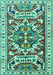 Machine Washable Persian Turquoise Traditional Area Rugs, wshtr1176turq