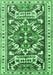 Machine Washable Persian Emerald Green Traditional Area Rugs, wshtr1176emgrn