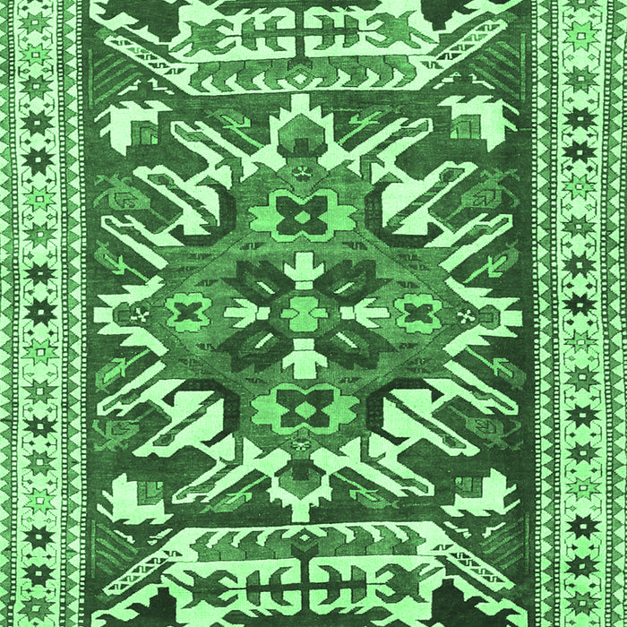 Machine Washable Persian Emerald Green Traditional Area Rugs, wshtr1176emgrn