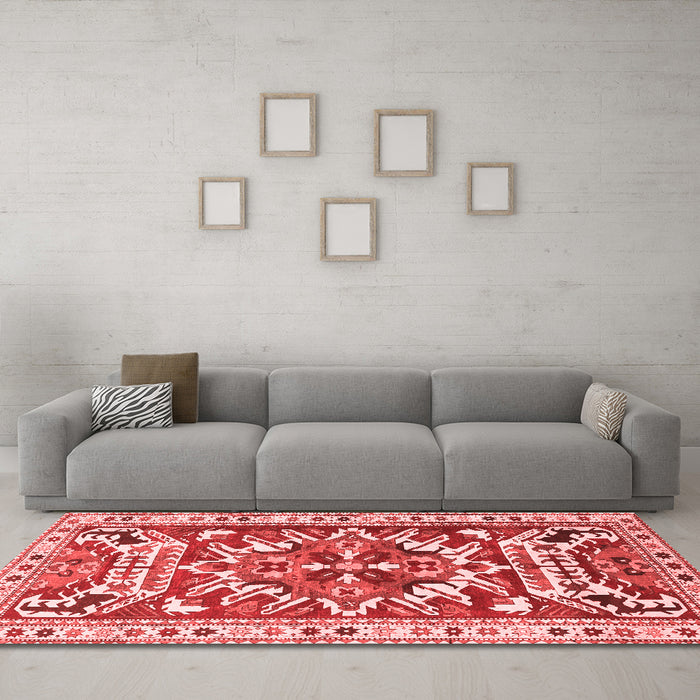Traditional Red Washable Rugs