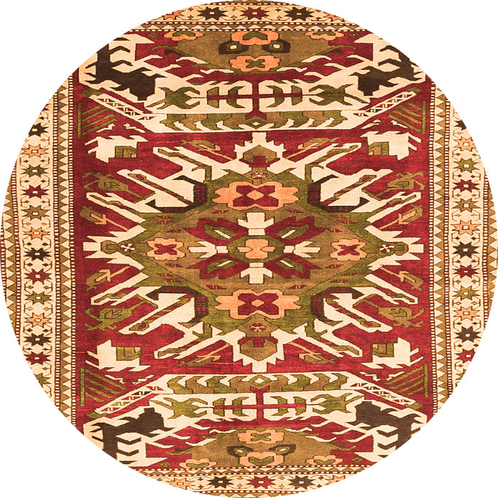 Machine Washable Persian Orange Traditional Area Rugs, wshtr1176org