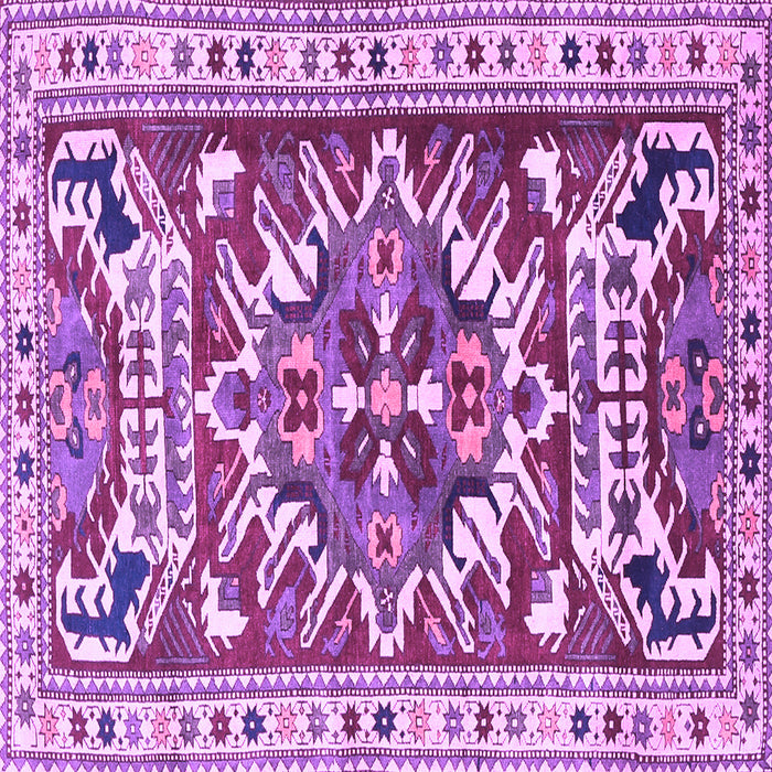 Square Persian Purple Traditional Rug, tr1176pur