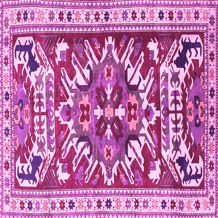 Square Machine Washable Persian Pink Traditional Rug, wshtr1176pnk