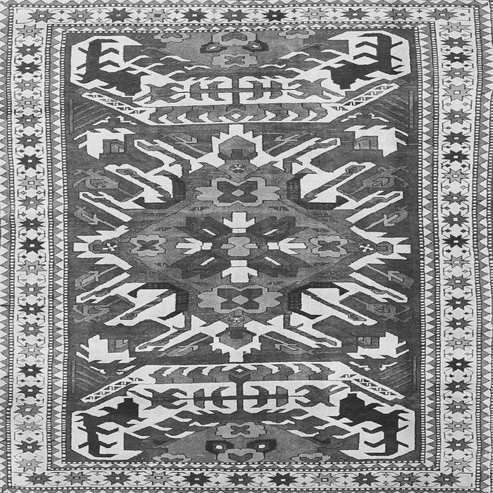 Round Machine Washable Persian Gray Traditional Rug, wshtr1176gry