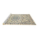 Sideview of Machine Washable Traditional Vanilla Gold Rug, wshtr1177