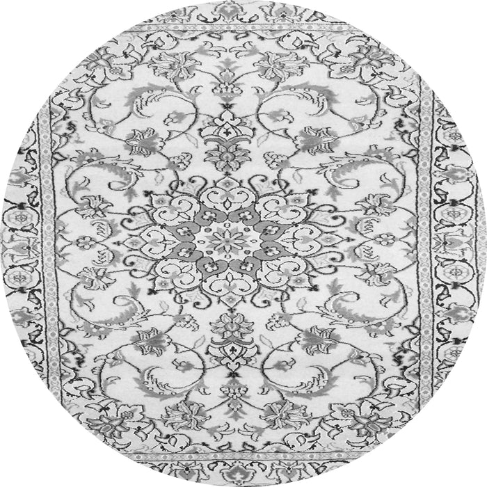 Square Medallion Gray Traditional Rug, tr1177gry