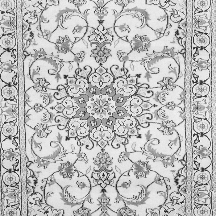 Serging Thickness of Machine Washable Medallion Gray Traditional Rug, wshtr1177gry