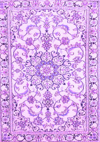 Medallion Purple Traditional Rug, tr1177pur