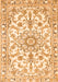 Serging Thickness of Machine Washable Medallion Orange Traditional Area Rugs, wshtr1177org