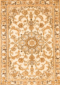 Medallion Orange Traditional Rug, tr1177org