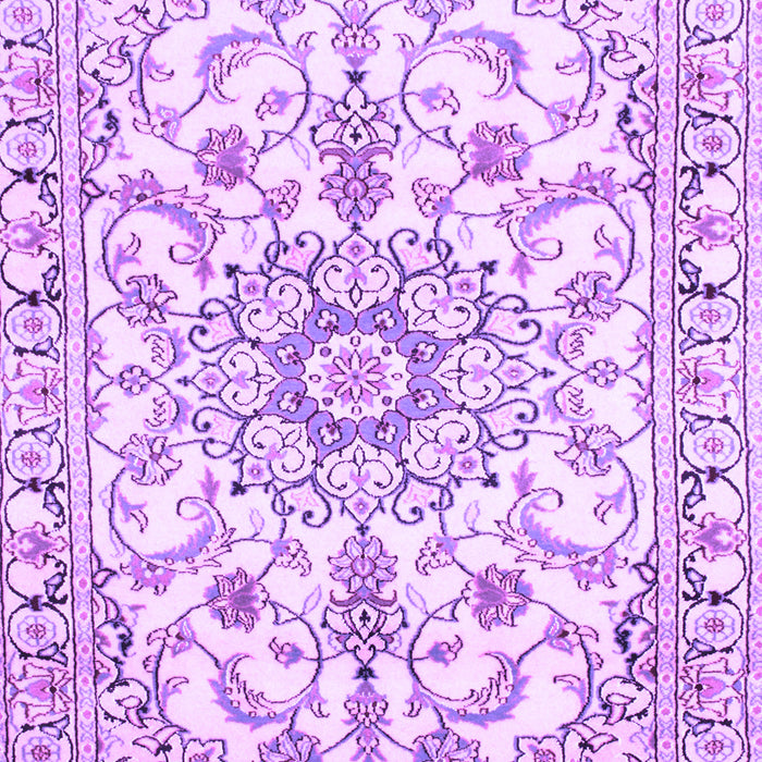 Machine Washable Medallion Purple Traditional Area Rugs, wshtr1177pur