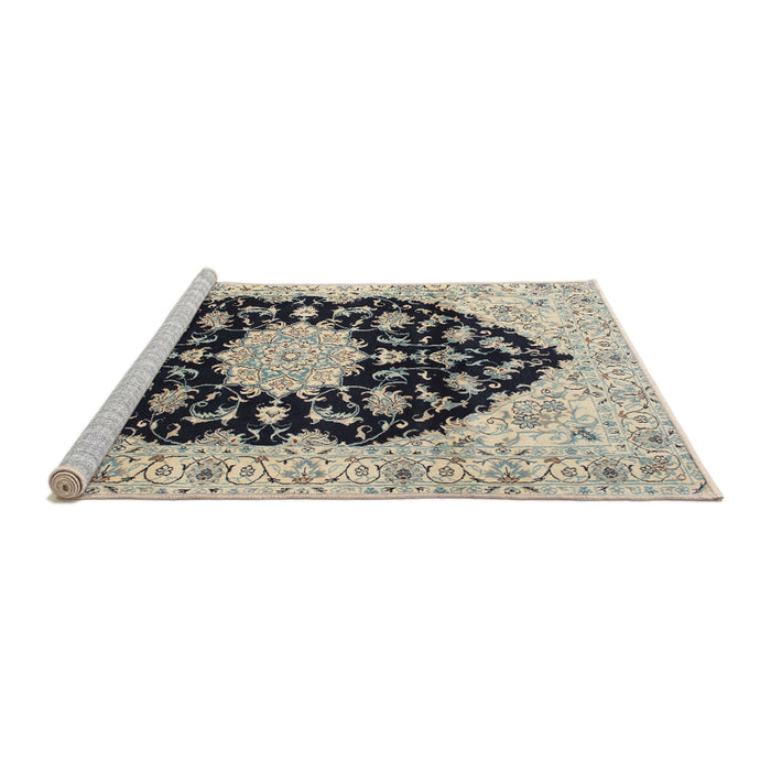 Sideview of Machine Washable Traditional Brown Rug, wshtr1178