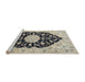 Sideview of Machine Washable Traditional Brown Rug, wshtr1178