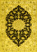 Medallion Yellow Traditional Rug, tr1178yw
