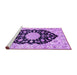 Sideview of Machine Washable Medallion Purple Traditional Area Rugs, wshtr1178pur