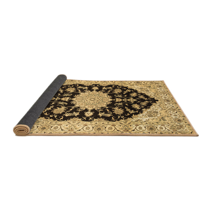 Sideview of Medallion Brown Traditional Rug, tr1178brn