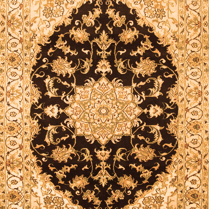 Medallion Orange Traditional Rug, tr1178org