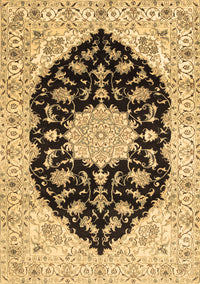 Medallion Brown Traditional Rug, tr1178brn