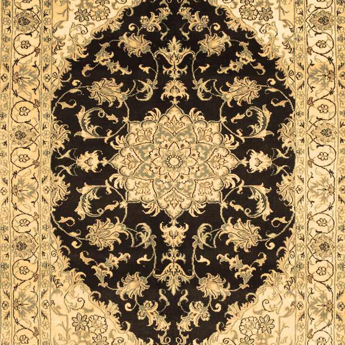 Medallion Brown Traditional Rug, tr1178brn