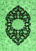 Medallion Emerald Green Traditional Rug, tr1178emgrn