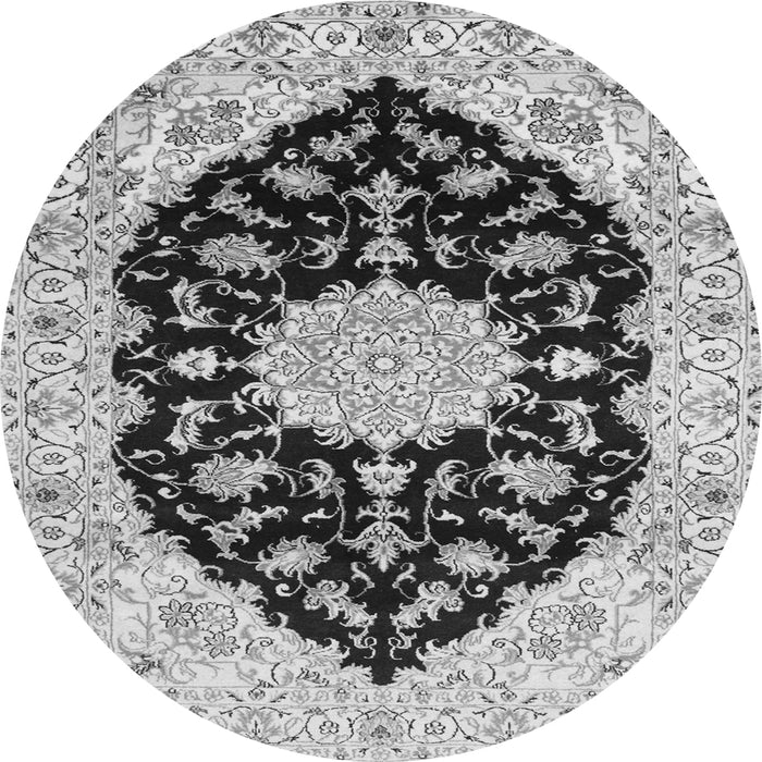 Square Medallion Gray Traditional Rug, tr1178gry