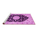 Sideview of Machine Washable Medallion Pink Traditional Rug, wshtr1178pnk