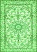 Serging Thickness of Machine Washable Persian Green Traditional Area Rugs, wshtr1179grn