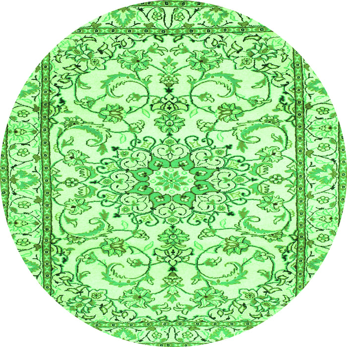 Machine Washable Persian Green Traditional Area Rugs, wshtr1179grn