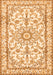 Serging Thickness of Machine Washable Persian Orange Traditional Area Rugs, wshtr1179org