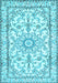 Machine Washable Persian Light Blue Traditional Rug, wshtr1179lblu