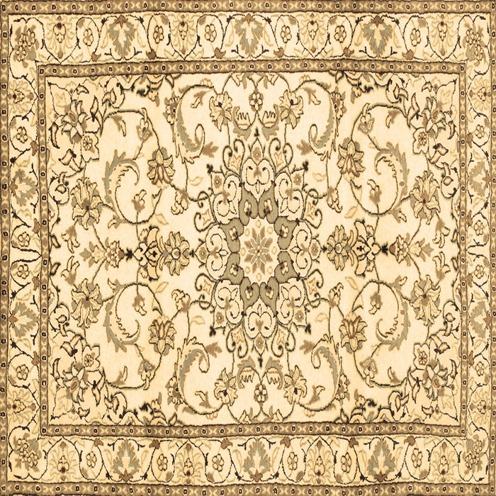 Square Persian Brown Traditional Rug, tr1179brn