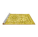 Sideview of Machine Washable Persian Yellow Traditional Rug, wshtr1179yw