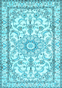 Persian Light Blue Traditional Rug, tr1179lblu