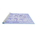 Sideview of Machine Washable Animal Blue Traditional Rug, wshtr117blu