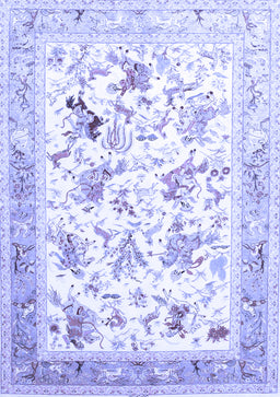 Animal Blue Traditional Rug, tr117blu