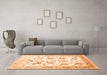 Machine Washable Animal Orange Traditional Area Rugs in a Living Room, wshtr117org