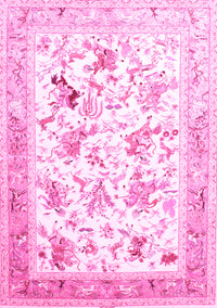 Animal Pink Traditional Rug, tr117pnk