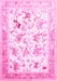 Animal Pink Traditional Rug, tr117pnk