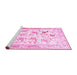 Sideview of Machine Washable Animal Pink Traditional Rug, wshtr117pnk