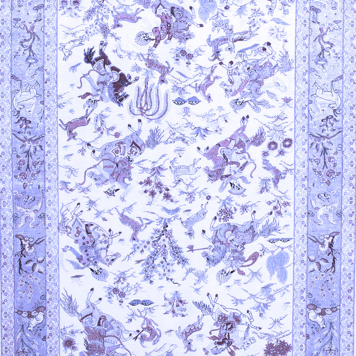Animal Blue Traditional Rug, tr117blu