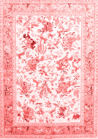 Animal Red Traditional Rug, tr117red