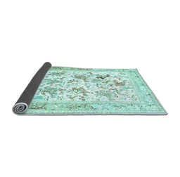 Sideview of Animal Light Blue Traditional Rug, tr117lblu