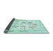 Sideview of Animal Light Blue Traditional Rug, tr117lblu